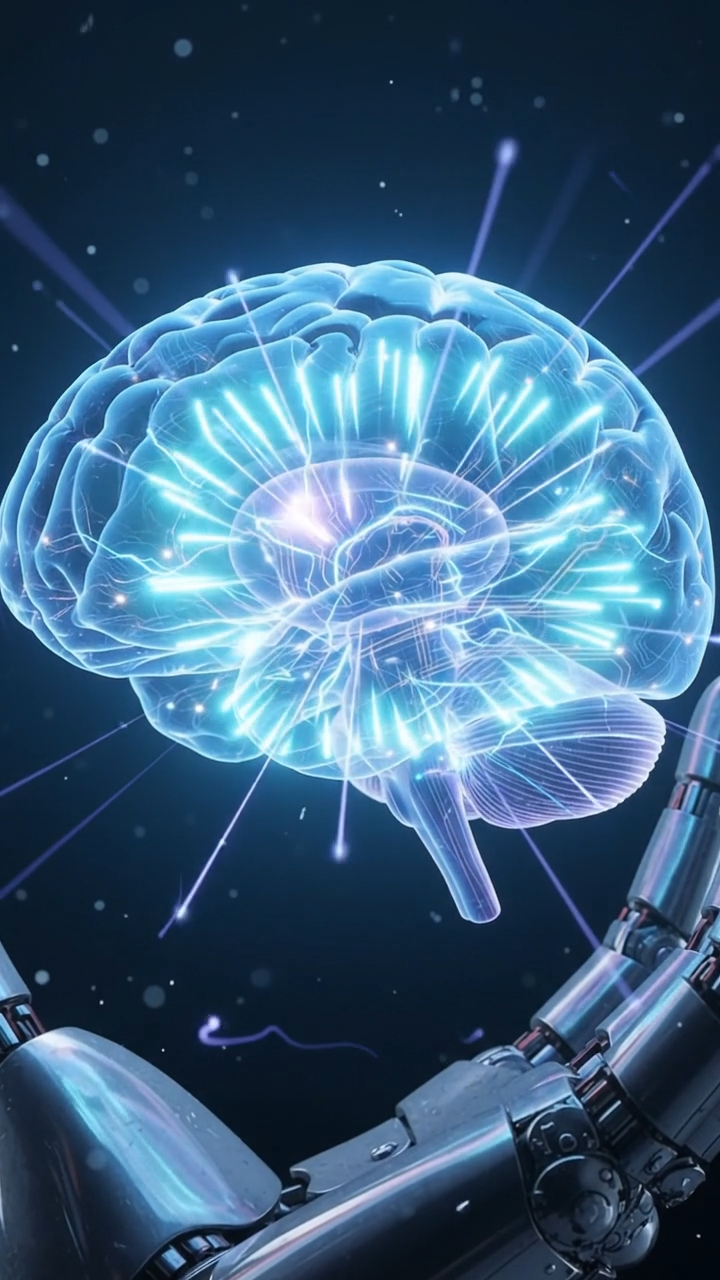 A luminous artificial intelligence emerging